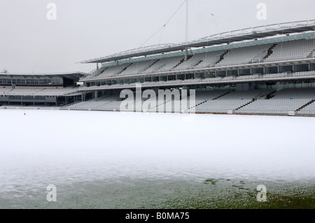 Il Lords Cricket Ground sotto neve Foto Stock