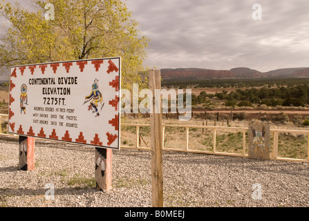 Continental Divide firmare il nuovo Messico USA Foto Stock