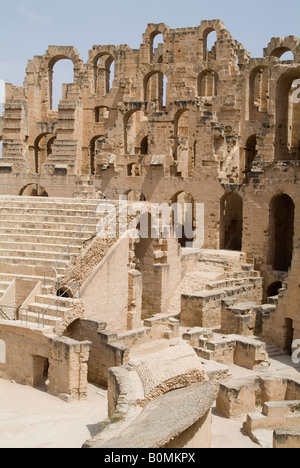 Anfiteatro romano di El Jem, Tunisia. Foto Stock