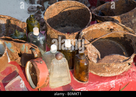 Artefatti tedesco recuperato da vicino e sovietica cimiteri tedesco a Rossoschka vicino a Volgograd (ex Stalingrad), Russia Foto Stock