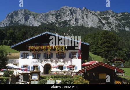 L'Hotel Alpenhof Hintersee Ramsau Berchtesgadener Land Baviera Germania Foto Stock