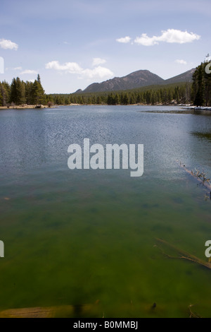 Ratti Sprague lago nel mezzo del pomeriggio con il cielo limpido molla può 2008 Rocky Mountain National Park Colorado USA Foto Stock