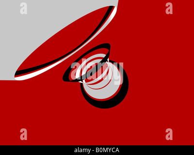 Abstract su sfondo rosso Foto Stock