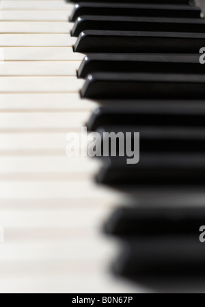 Close up foto macro di tasti di pianoforte su un Bechstein pianoforte Foto Stock