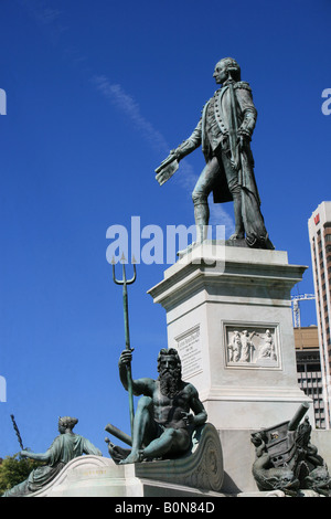 Memorial Sculpture di un Simonetti di capitano Arthur Phillip primo governatore del New South Wales Sydney NSW Australia Foto Stock