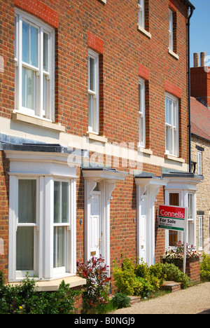 Nuovo alloggiamento costruito in stile tradizionale, Poundbury, Dorchester Dorset, England, Regno Unito Foto Stock