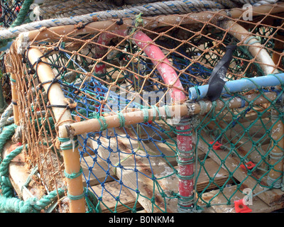 Lobster Pot close up Foto Stock