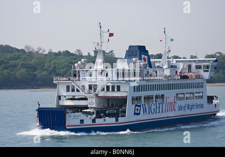 Traghetto per l'Isola di Wight (Santa Cecilia) in direzione Portsmouth Foto Stock