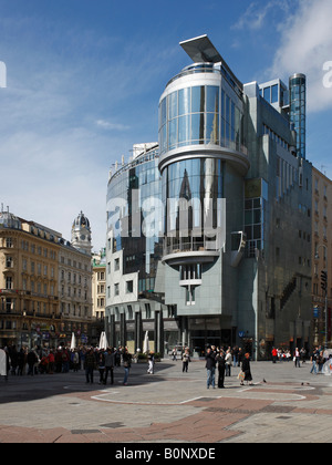 Wien, Stepansplatz, '''Haashaus'' von Hans Hollein 1987-1990" Foto Stock