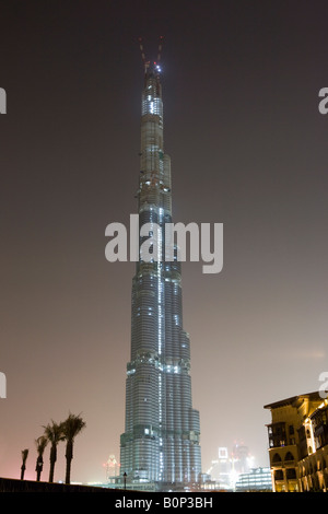 Il Burj Dubai in costruzione a Dubai, UAE. Foto Stock