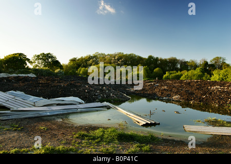 Inquinamento ambientale nella campagna britannica, paesaggio Foto Stock