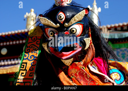 Ogni anno tibetano tradizionale Buddha Thangka festival in Tong Ren,Qinghai celebrare. Foto Stock