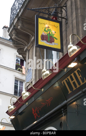 Il 'Frog & Rosbif' tradizionale pub inglese a Parigi il catering per inglese ex pat gusti, 116 rue St.Denis 75002 Parigi Francia Foto Stock