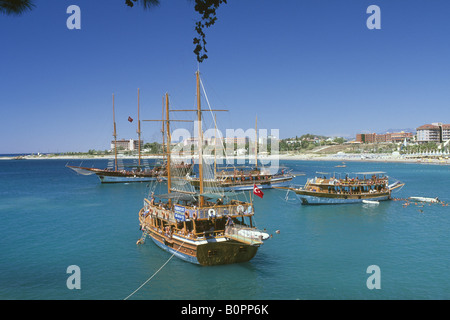 Caicco barche in Incekum, Riviera Turca, Turchia Foto Stock