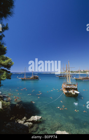 Caicco barche in Incekum, Riviera Turca, Turchia Foto Stock