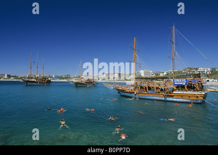 Caicco barche in Incekum, Riviera Turca, Turchia Foto Stock