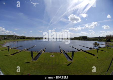 Il canottaggio concorrenza a Strathclyde Park Nazionale Centro di Canottaggio Scozia Scotland Foto Stock