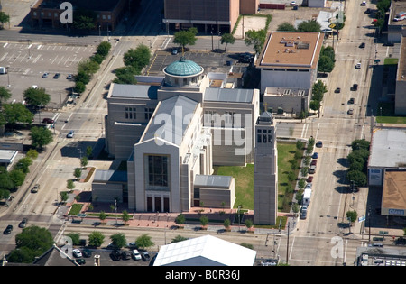 Vista aerea del nuovo Co Cattedrale del Sacro Cuore a Houston in Texas Foto Stock