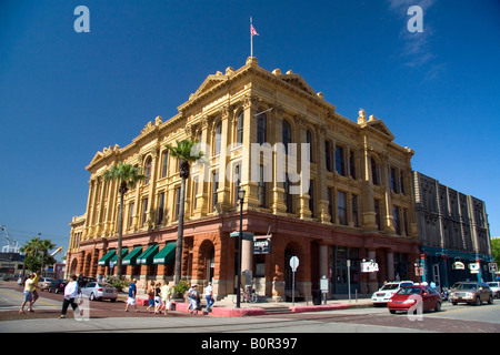 Era Vittoriana edifici nel filamento Quartiere di downtown Galveston Texas Foto Stock