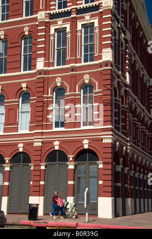 Era Vittoriana edificio nel filamento Quartiere di downtown Galveston Texas Foto Stock
