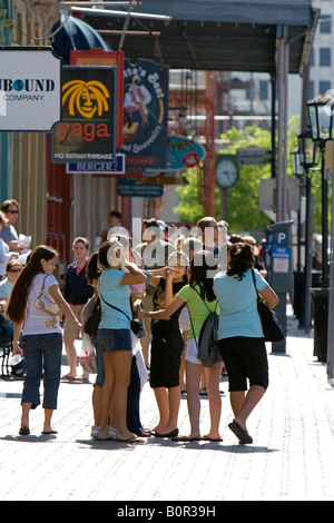 Il filamento del distretto di downtown Galveston Texas Foto Stock