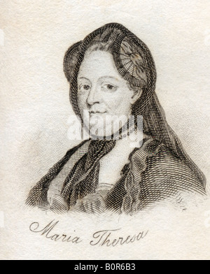 Maria Teresa, 1717 - 1780. Arciduchessa d'Austria e Regina d'Ungheria, Croazia e Boemia. Foto Stock