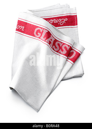 asciugamani da tè in tessuto di vetro Foto Stock