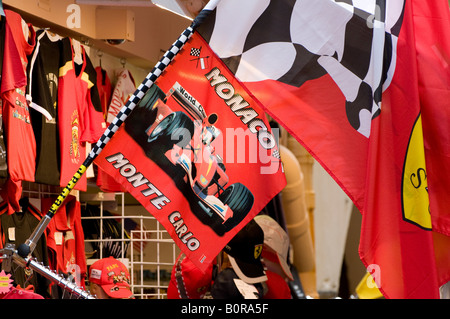 Formula 1 Grand prix, acquisto di souvenir shop, monaco, nel sud della Francia Foto Stock