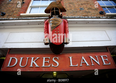 Ingresso al Dukes Lane Negozi Arcade Lanes Shopping città di Brighton Sussex England Regno Unito Regno Unito Foto Stock