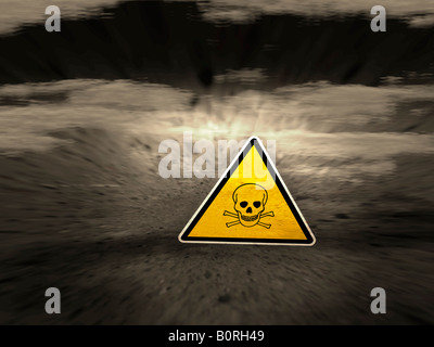 Segnaletica di pericolo: sostanze tossiche. Foto Stock