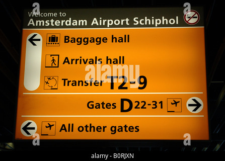 Aeroporto Schiphol di Amsterdam Foto Stock