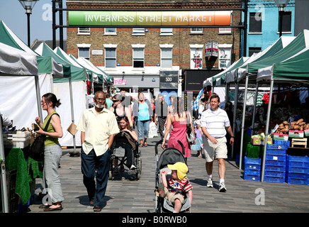 Inverness strada del mercato di Camden Town London Foto Stock