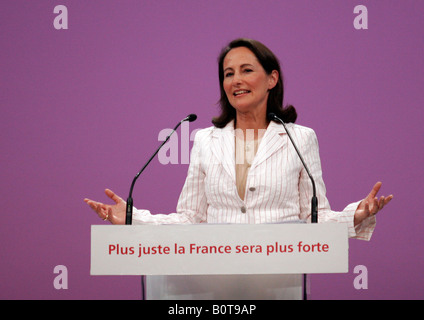 Segolene Royal, partito socialista candidato per questo anno s elezione presidenziale intervenendo a una riunione politica a rouen Francia Foto Stock