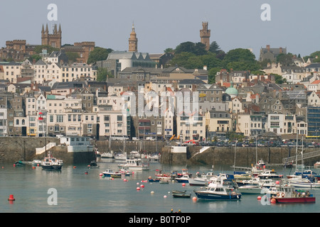 Isole del Canale Guernsey St.Peter-Port Harbour Foto Stock