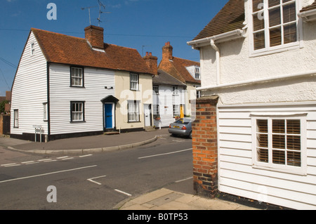 [Burnham on Crouch] Essex East Anglia tradizionale rivestito di legno case di villaggio HOMER SYKES Foto Stock