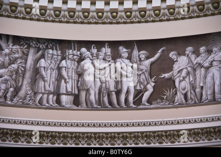 Washington DC il Campidoglio l affresco e fregio decorazioni della cupola Foto Stock