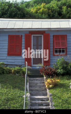 Colorato Clapboard House, Mullet Bay St George Bermuda Foto Stock