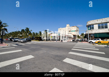 Florida Miami Beach giunzione di Washington Street e il XIII Foto Stock