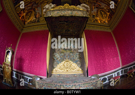 Ampio angolo di foto del salone di mercurio o Salon de Mercure al Palazzo di Versailles o Château de Versailles. Francia Foto Stock