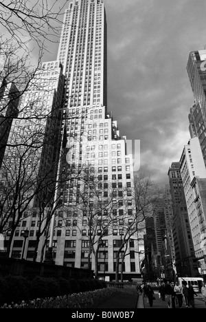 In bianco e nero a contrasto elevato impressione di New York Foto Stock