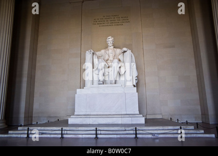 Lincoln Memorial - Abraham Lincoln statua del tempio, Lincoln Park, Washington Foto Stock