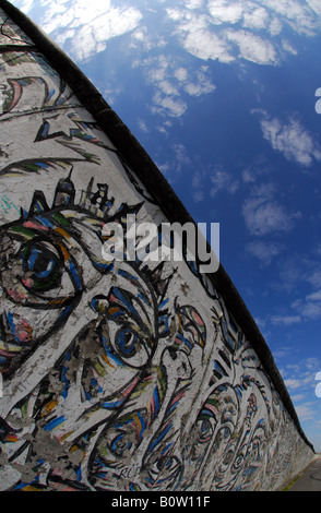 Muro di Berlino a East Side Gallery Foto Stock