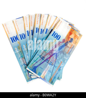 100 Franchi banconote, bollette Foto Stock