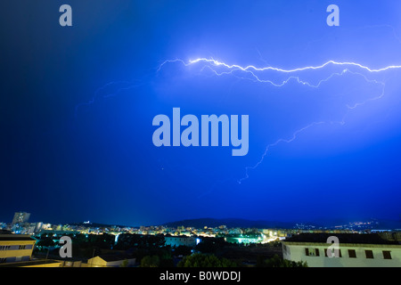 Un fulmine in palma de mallorca Foto Stock