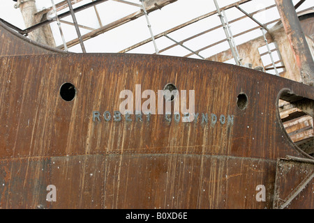 Il relitto della nave a vapore Robert Coryndon a Butiaba porta sul lago Albert, Uganda occidentale Foto Stock