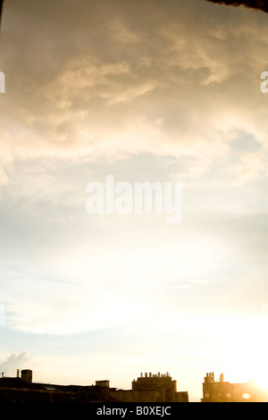 Un giorno ad Anversa, momenti in Belgio, la Grande fuga, Sunsetting sulla città Foto Stock