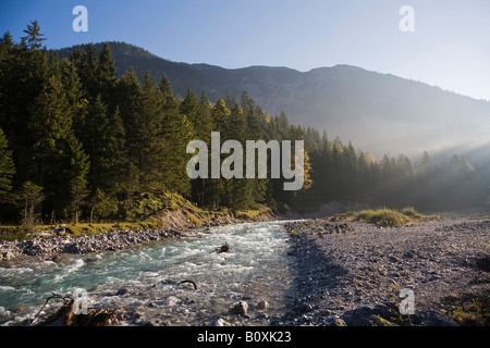 Austria, Tirolo, Karwendel, Rißbach River Foto Stock