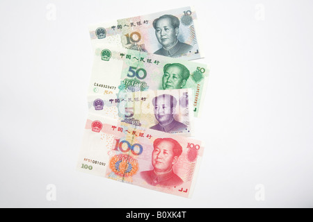 Renminbi, valuta cinese, close up Foto Stock