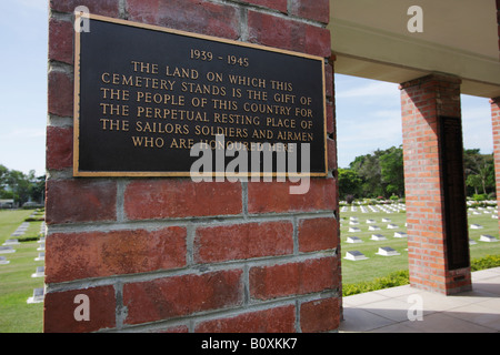 Guerra Mondiale 2 Memorial, Pulau Labuan, Sabah Malaysian Borneo Foto Stock