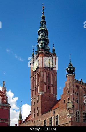 Rechtstaedtische Rathaus municipio, Polonia, Gdansk Gedansk Foto Stock